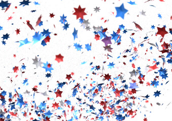 Confetti - Confetti confetti on american independence day party PNG 3d