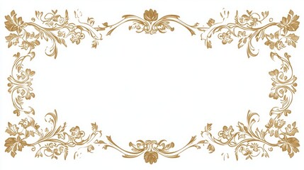 Set of vintage frames and borders isolated on white background.