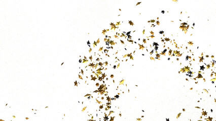 gold stars. Confetti celebration, Falling golden abstract decoration for party, birthday celebrate,