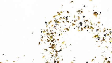 gold stars. Confetti celebration, Falling golden abstract decoration for party, birthday celebrate,