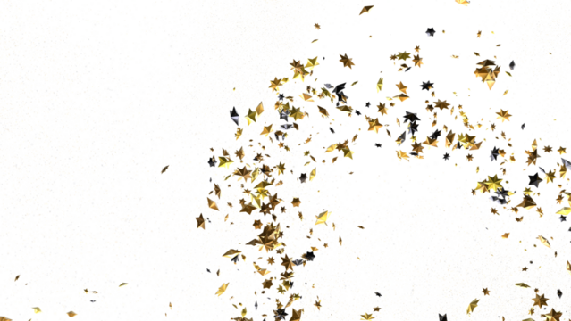 gold stars. Confetti celebration, Falling golden abstract decoration for party, birthday celebrate, - Powered by Adobe