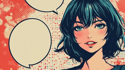Comic speech bubbles with halftone set