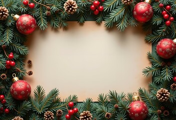 Christmas card with space for wishes