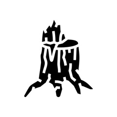 Fototapeta premium splintered wood fracture glyph icon vector. splintered wood fracture sign. isolated symbol illustration