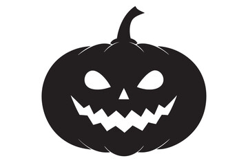 set of halloween pumpkins halloween pumpkin icons Icon illustration of a set of halloween pumpkin silhouettes of plants black and white vector illustration