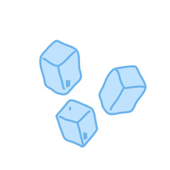 Naklejka premium melting ice cube vector