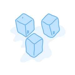 melting ice cube vector