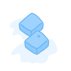 melting ice cube vector