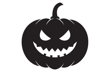 set of halloween pumpkins halloween pumpkin icons Icon illustration of a set of halloween pumpkin silhouettes of plants black and white vector illustration