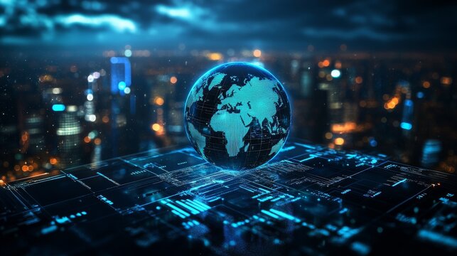 Business and economic growth on global business network, Data analysis of financial and banking, Stock, AI, Technology and data connection, Security, Blockchain and Networking, Business strategy.