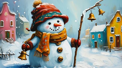snowman in the winter