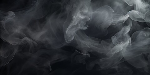 Fototapeta premium Black smoke on a dark background