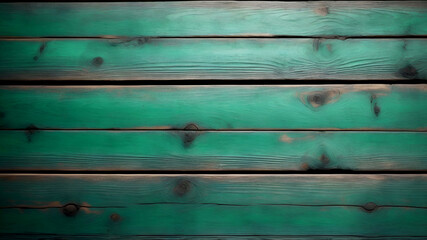 Fototapeta premium Abstract old rustic green colored painted dark grunge grain wooden timber hardwood wall or floor or table texture - wood frame background banner
