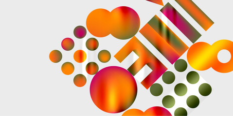 Triangles, circles, squares, rectangles design. Vector Illustration For Wallpaper, Banner, Background, Card, Book Illustration, landing page