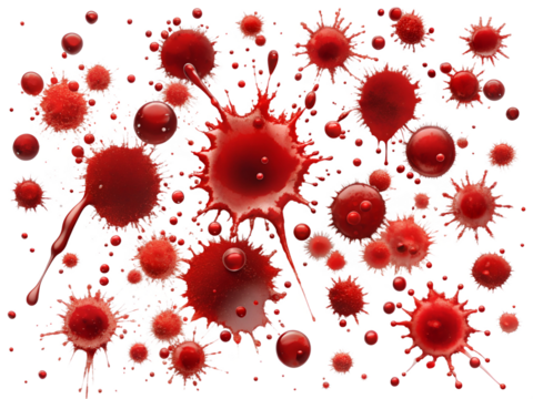 red ink splashes