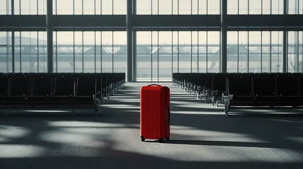 Stylish hard-shell suitcases for organized travel in modern airport environment
