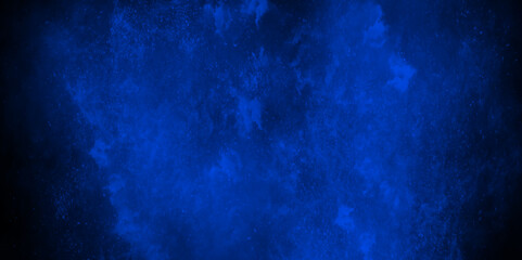 Blue smoke in dark background. navy blue smoke background. Dark navy blue sky with black background and blurred pattern. Dark navy blue watercolor cloudiness, mist, or smog background.