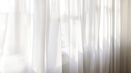 Obraz premium Soft white curtains background for graphic design or wallpaper.