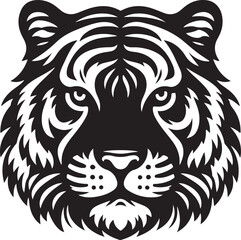 Majestic feline artwork royal tiger king emblem vector image