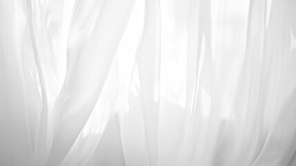 Obraz premium Soft white curtains background for graphic design or wallpaper.