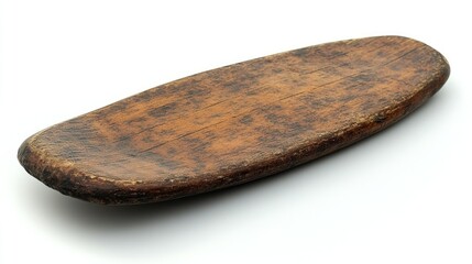 Antique wooden oval serving tray, rustic, dark brown, handcrafted.