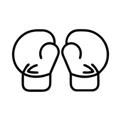 boxing gloves play on the name icon, boxing day line art, boxing icon - simple black line art icon of boxing gloves play on the name, for boxing day celebrations. boxing vector art.