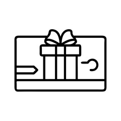 gift receipt icon, boxing day line art, boxing icon - simple black line art icon of gift receipt, for boxing day celebrations. boxing vector art.