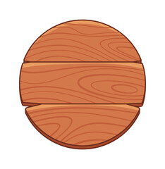 Round wooden tablet plank board