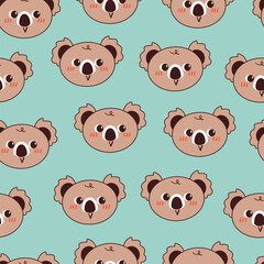 Obraz premium seamless pattern cartoon koala. cute wallpaper for fabric print, gift wrap paper