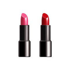 Colorful elegant lipstick for beauty, fashion & make-up isolated on a transparent background