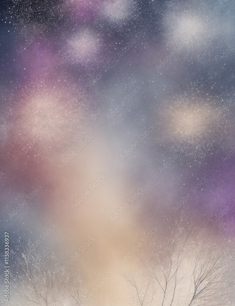 Wall mural abstract light colorful fireworks background - generative ai