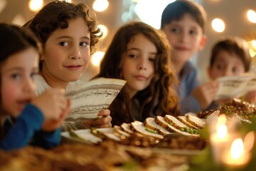 Children celebrating Passover together
