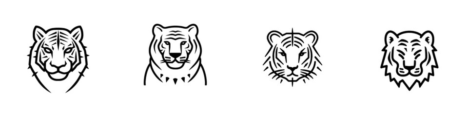 A tiger sporting a punk mohawk and spiked collar. A rebellious and wild energy sketch engraving, created with generative AI. PNG illustration mimicking scratchboard style. Black and white image.