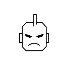 Obraz premium A black and white sketch of a vintage, angry robot with gears and bolts, designed in a retro-futuristic style with intricate mechanical details, created using generative AI as a PNG illustration,