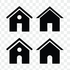 Set of home icon. Vector Illustration. Eps 10.