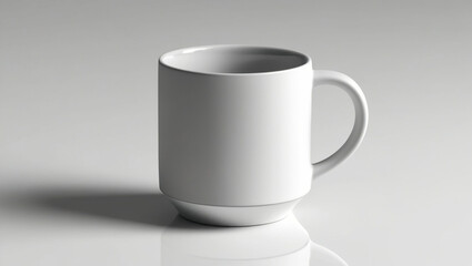 Obraz premium Ceramic coffee mug with minimalist design isolated on transparent background, ideal for branding and product display in high-resolution PNG format