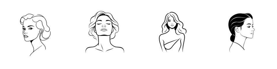 A glamorous woman with a classic hairstyle and a confident expression, depicted in a sketch engraving by generative AI, a fictional character in a PNG illustration. Scratch board imitation. Black and