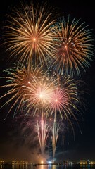 fireworks over the river