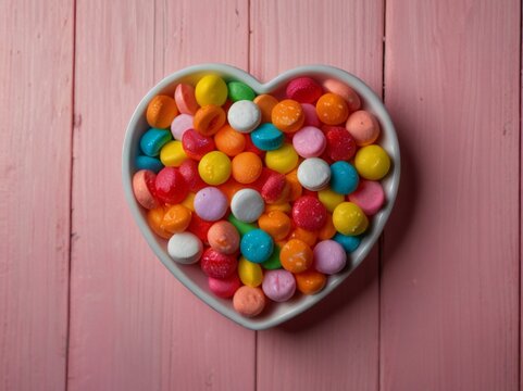 heart shaped candy