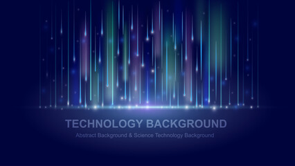 Abstract background high speed light movement. colorful dynamic motion on dark blue background. Cyber space, communication internet, information, connection concept