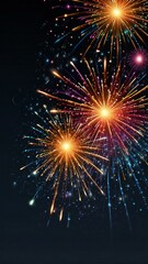 Fototapeta premium fireworks on the background