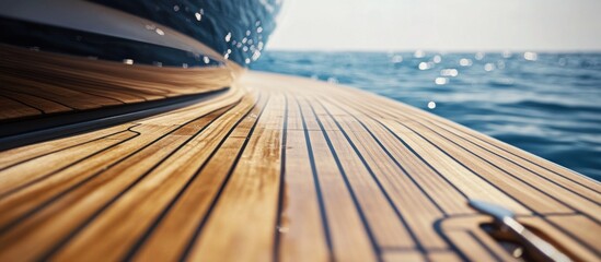 Obraz premium Luxury Yacht Deck: A Glimpse of Nautical Elegance