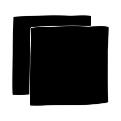 Black silhouette of cleaning cloth for dishwashing or dusting, glyph icon flat vector