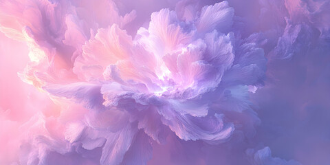 Obraz premium Abstract Floral Background, Pastel Hues & Swirling Petals in a Dreamy, Soft Artistic Composition