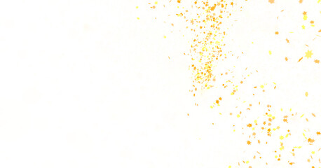 gold stars. Confetti celebration, Falling golden abstract decoration for party, birthday celebrate,