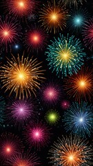 Naklejka premium background with fireworks
