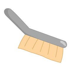 Cleaning brush with handle, vector