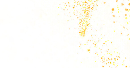 gold stars. Confetti celebration, Falling golden abstract decoration for party, birthday celebrate,