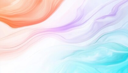 A fluid, abstract design featuring soft pastel colors blending seamlessly, creating a tranquil and artistic atmosphere.