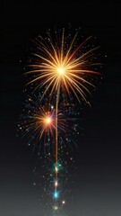 Fototapeta premium fireworks on black background